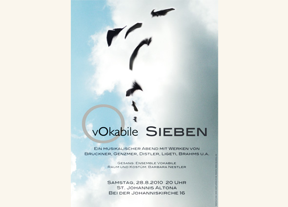 Plakatentwurf – Chorkonzert des Ensembles Vokabile – Produktion Sieben